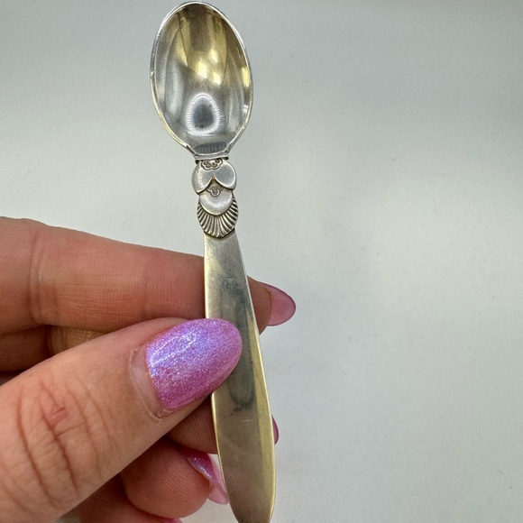 George Jensen Sterling Silver Demitasse 3 3/4” Spoon - Picture 9 of 12